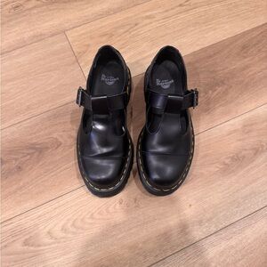 Dr. Martens Black Leather Buckle Shoes